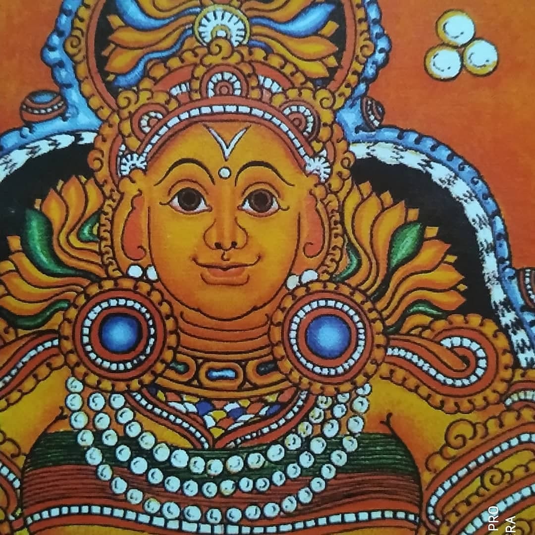 Bhadrakali mural painting - Tikkadraw